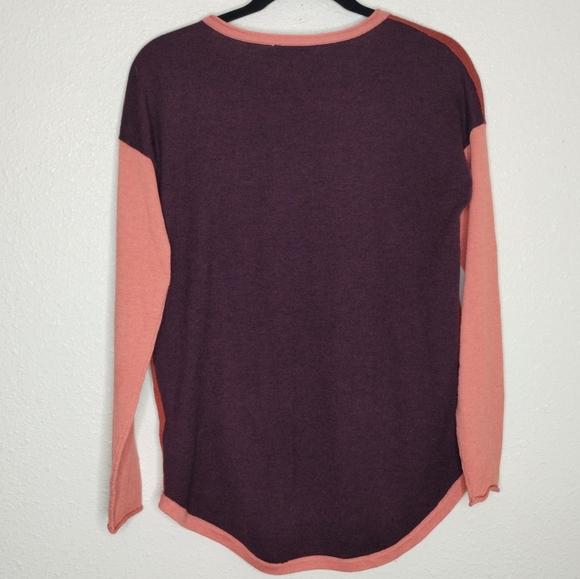 Smartwool Women Shadow Pine Colorblock Sweater Ginger Masala Women's Size Small - Picture 2 of 6